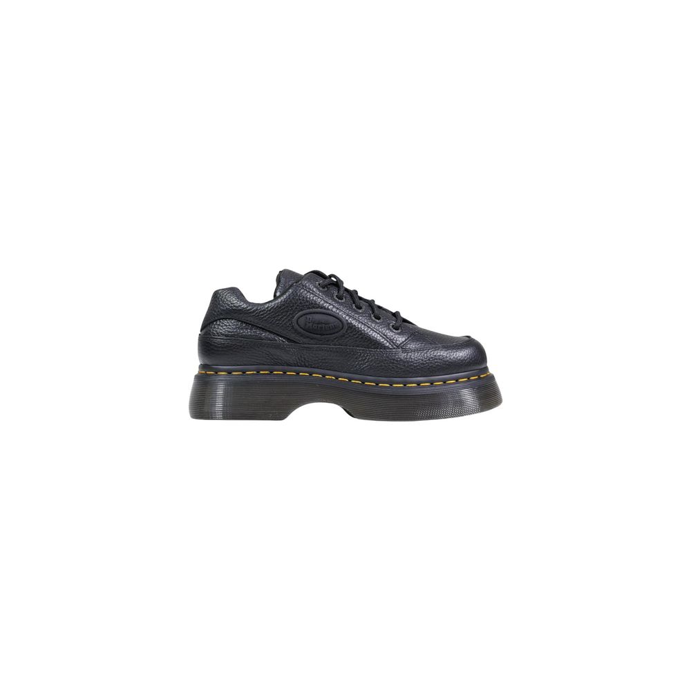 حذاء بكعب سميك بلاتفورم من الجلد الأسود من Dr. Martens