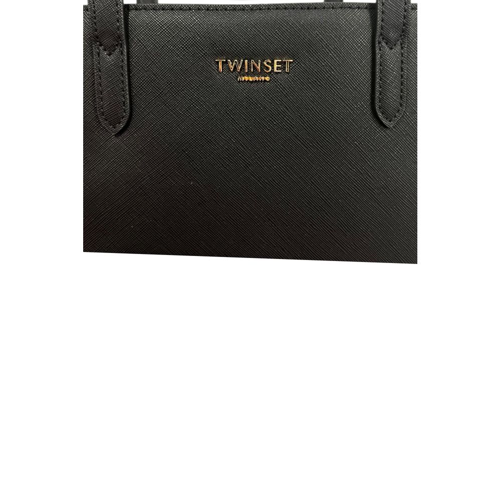 Twinset Black PU Women Shoulder Bag