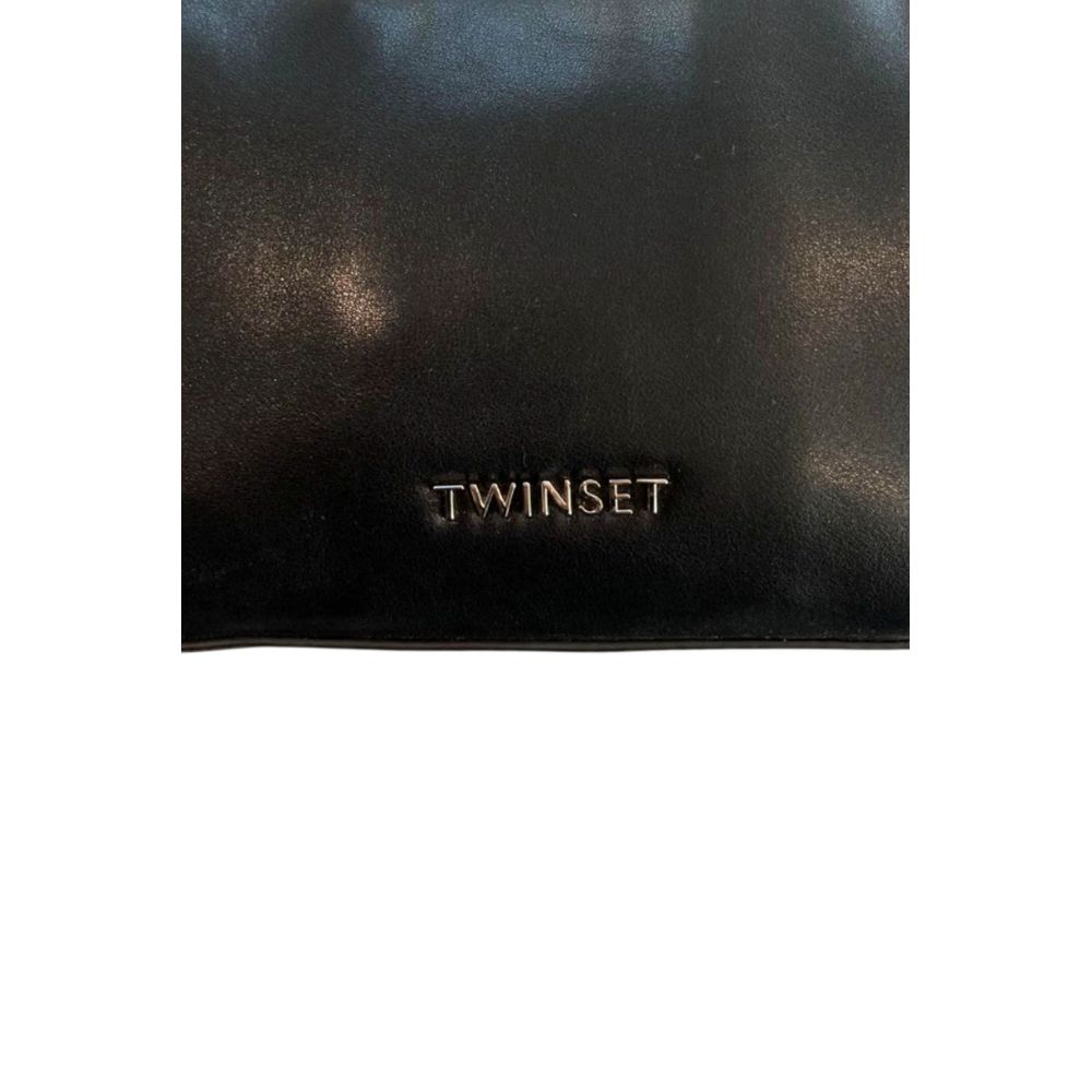 حقيبة كتف نسائية من البولي يوريثان الأسود من Twinset