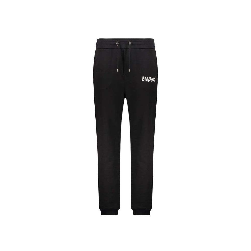 بنطال رياضي (Joggers) من بالمان باللون الأسود مصنوع من القطن