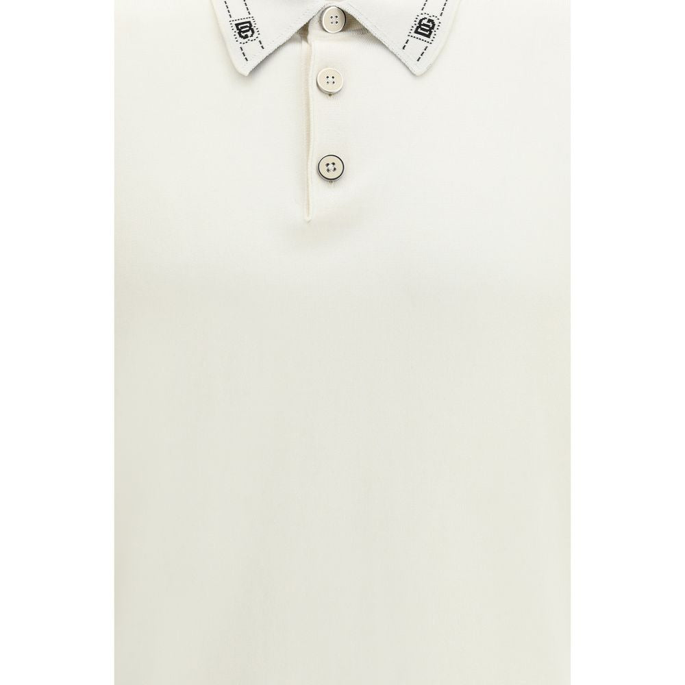Dolce & Gabbana Beige Silk Polo Shirt