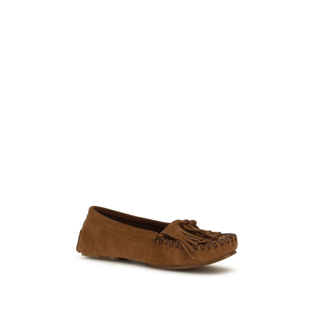 Paris Texas Brown Calf Leather Bos Taurus Slip-On Loafers