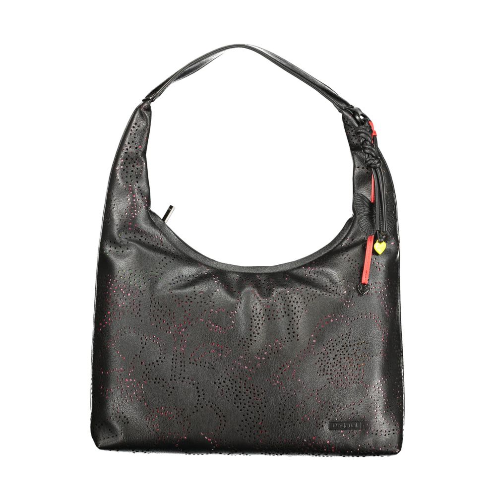 حقيبة يد نسائية من البولي يوريثان الأسود من Desigual