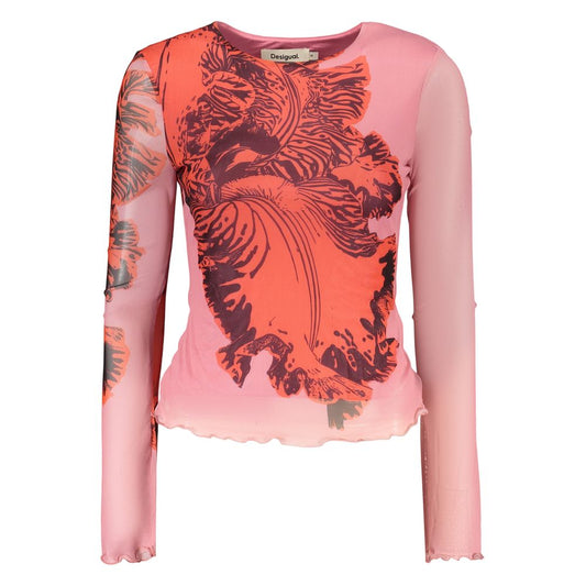 تي شيرت نسائي Rosa Viscosa من Desigual