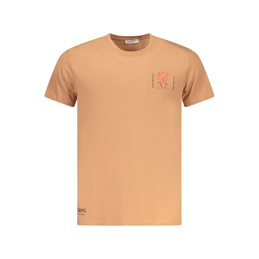 Iceberg Marrone Cotton Men T-Shirt