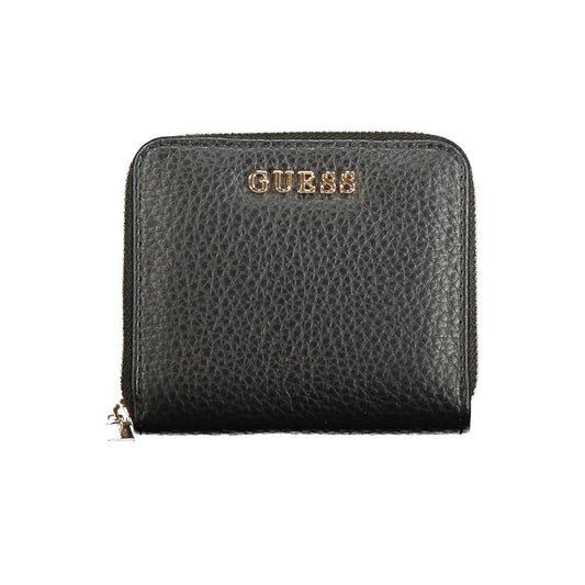 محفظة نسائية من البولي يوريثان باللون الأسود من Guess Jeans