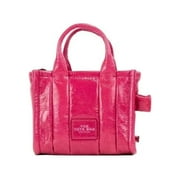 حقيبة كروس بودي مارك جاكوبس The Shiny Crinkle Micro Tote باللون الأرجواني من الجلد