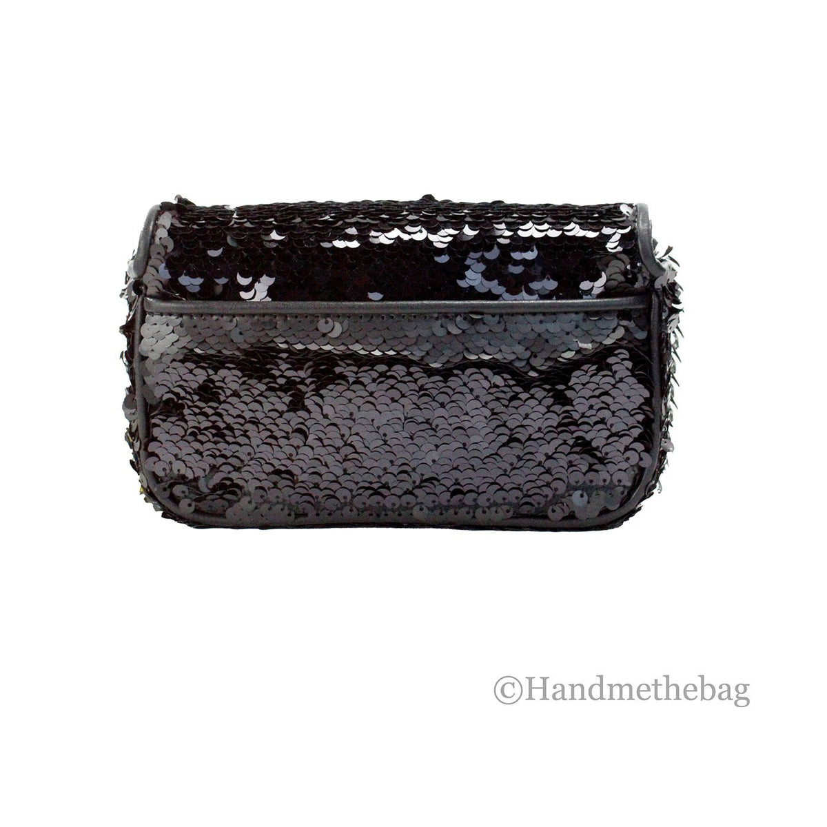 حقيبة كتف مارك جاكوبس The Mini J Marc صغيرة الحجم سوداء مطرزة بترتر