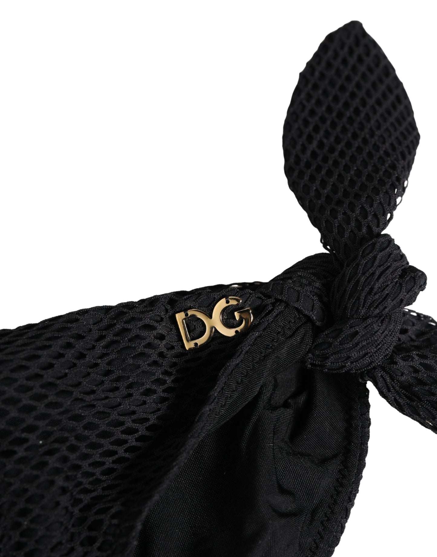 كيلوت بيكيني برباط جانبي باللون الأسود من Dolce & Gabbana بشعار DG