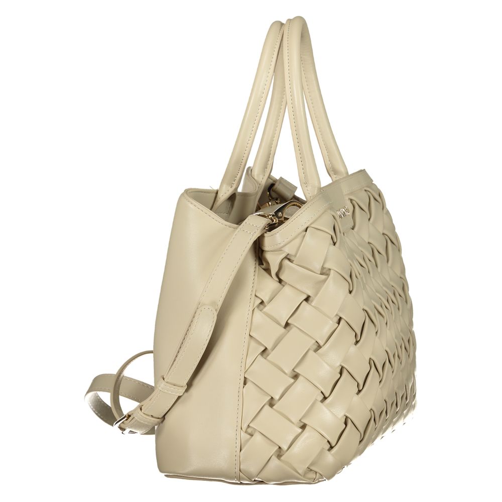حقيبة نسائية من ماريو فالنتينو باللون البيج من البولي يوريثان
