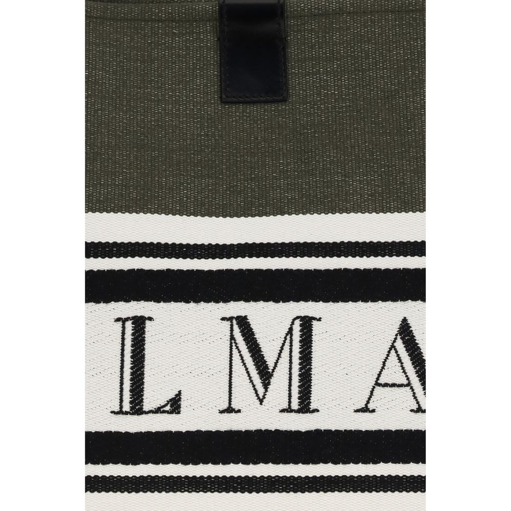 Balmain Black Cotton Shoulder Bag