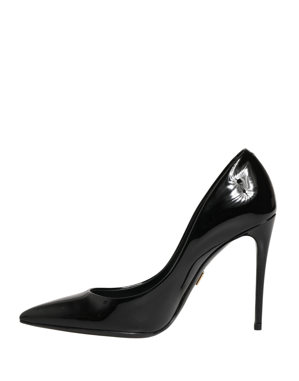 Dolce & Gabbana Black Calf Leather Stiletto Heels Pumps Shoes