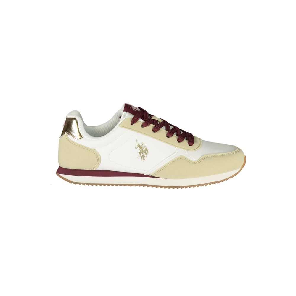 حذاء رياضي نسائي من البولي يوريثان الأبيض U.S. POLO ASSN.