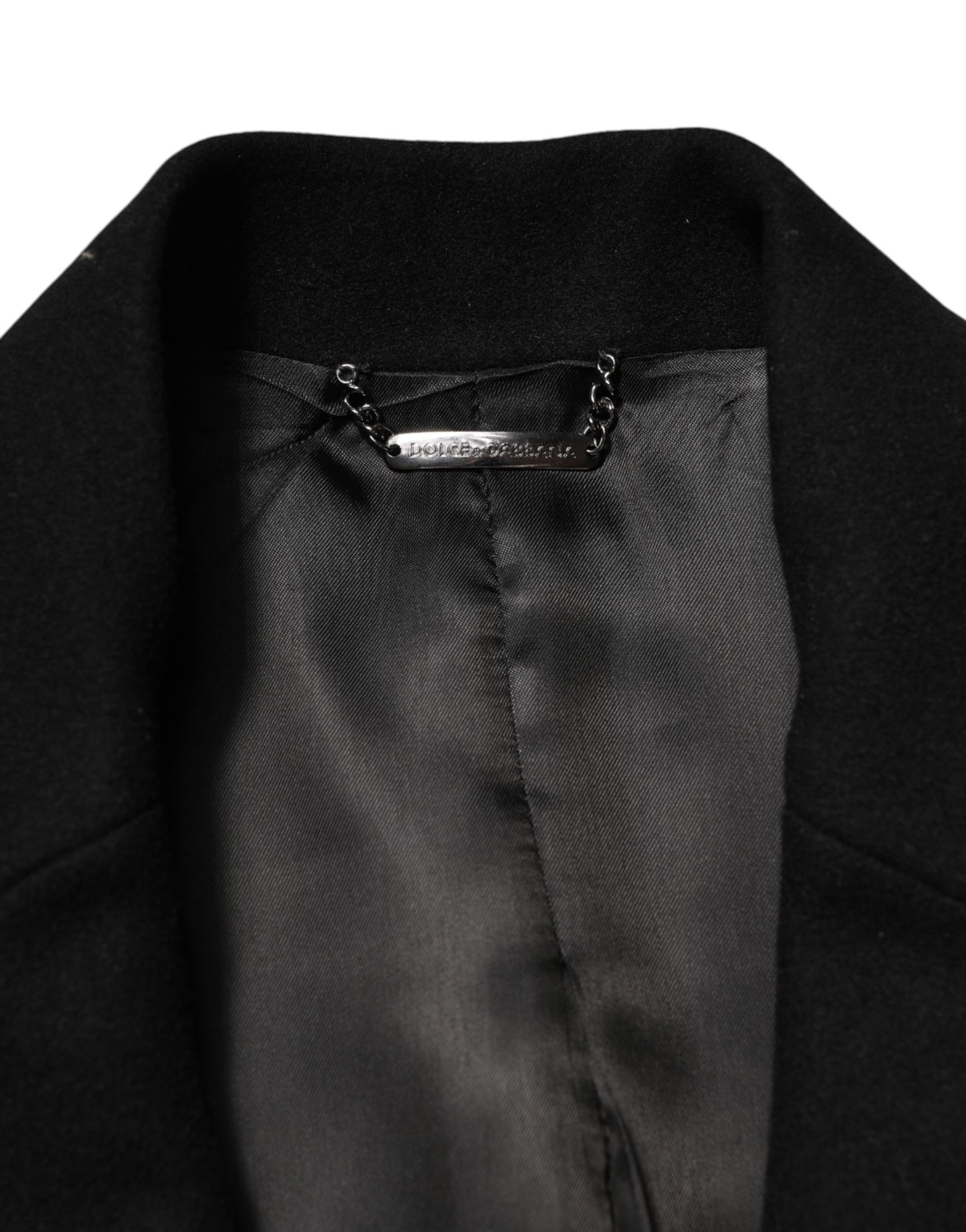 Dolce & Gabbana Black Heraldic Patch Single Breasted Jacket