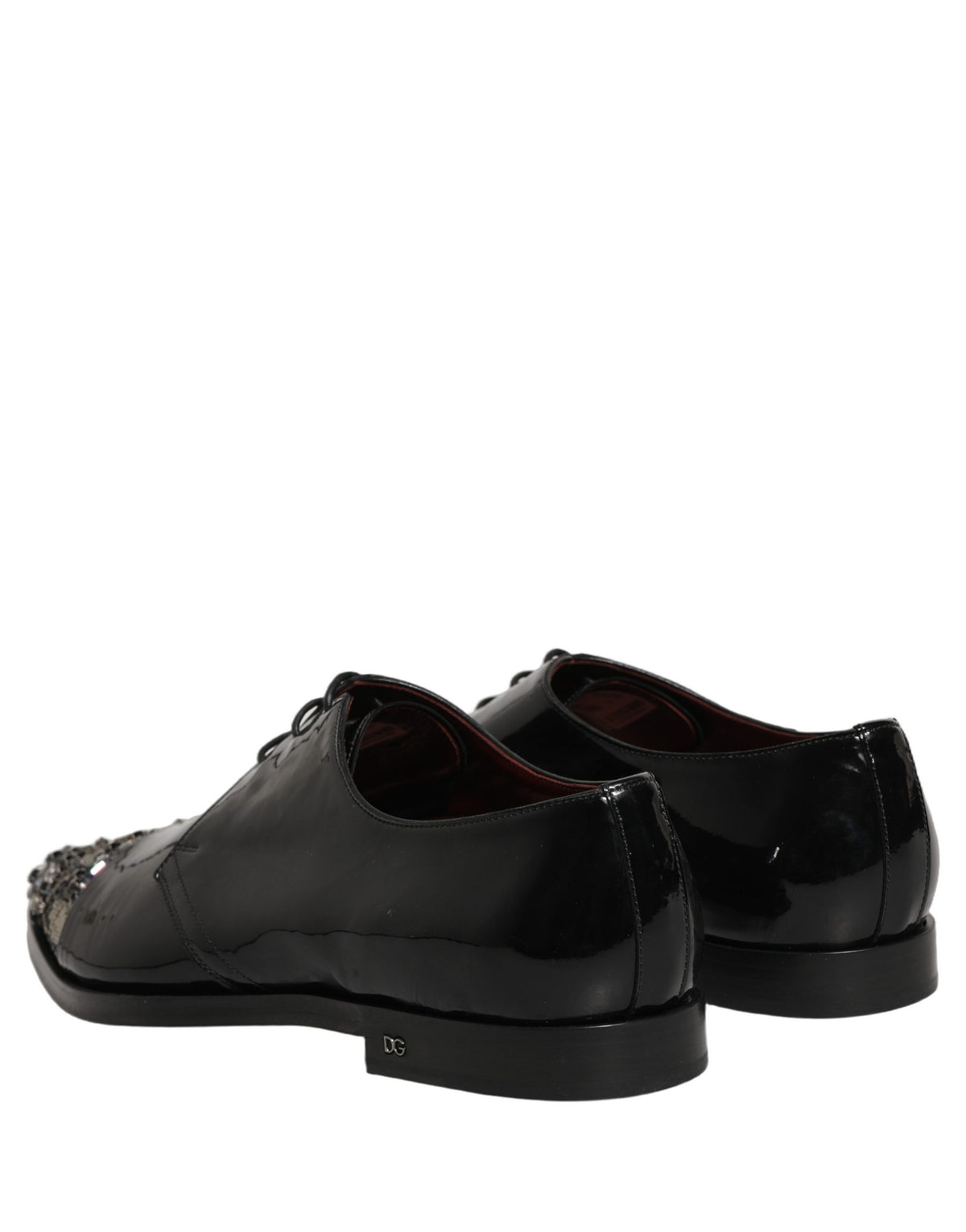Dolce & Gabbana Black Embellished Derby Dress Formal Shoes
