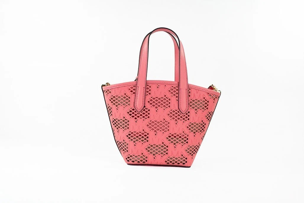 حقيبة مايكل كورس كيمبر صغيرة من الجلد باللون الوردي بنظام 2 في 1 وحزام للكتف