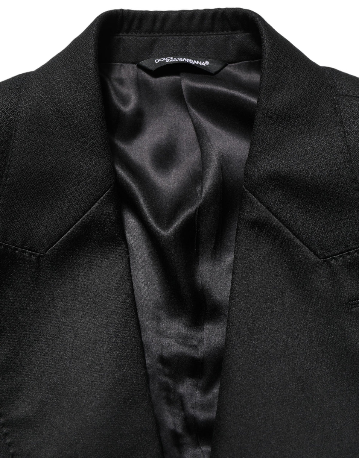 Dolce & Gabbana Black Wool Slim Fit Formal 2 Piece Men Suit