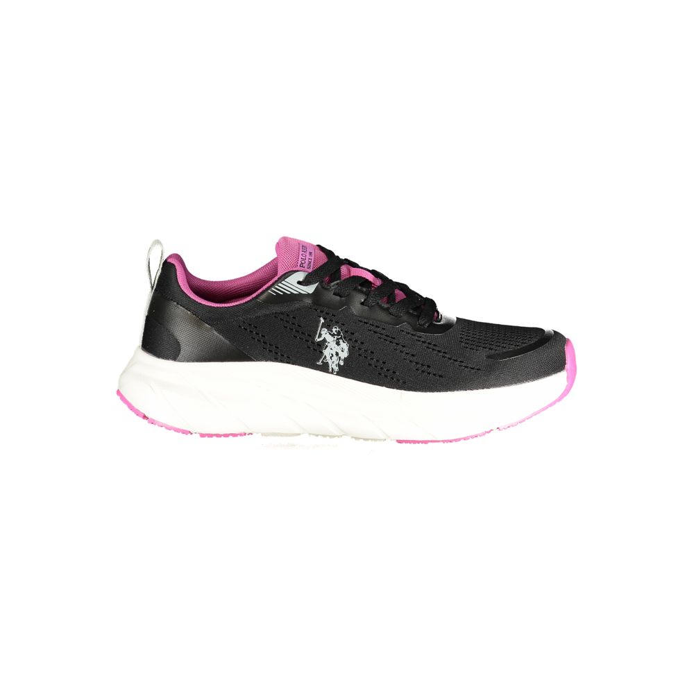 U.S. POLO ASSN. حذاء رياضي نسائي قماشي أسود