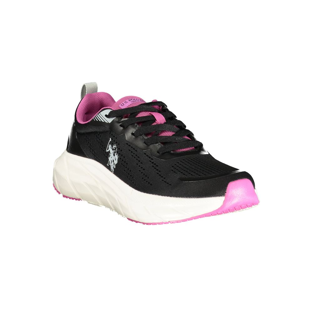 U.S. POLO ASSN. حذاء رياضي نسائي قماشي أسود