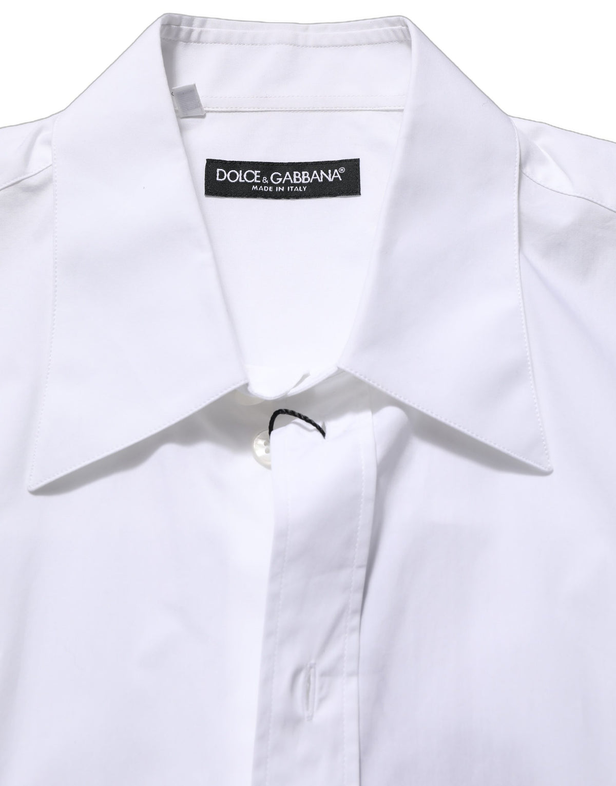 Dolce & Gabbana White Cotton Sleeveless Formal Dress Shirt