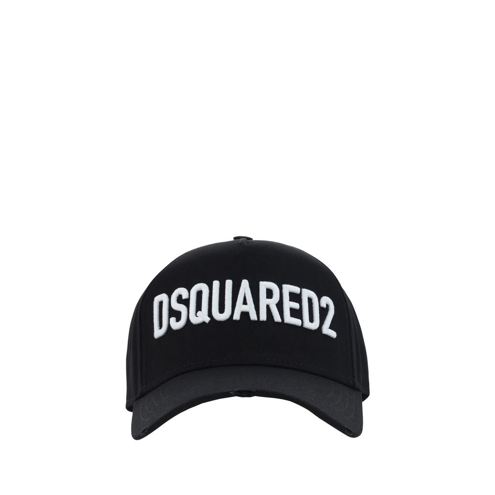 قبعة قطنية سوداء من Dsquared² (قبعة بيسبول)