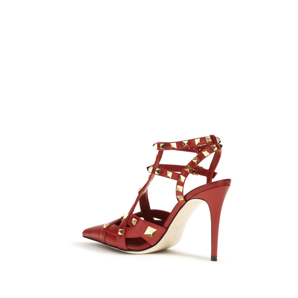 Valentino Garavani Red Goatskin High Heel Pumps