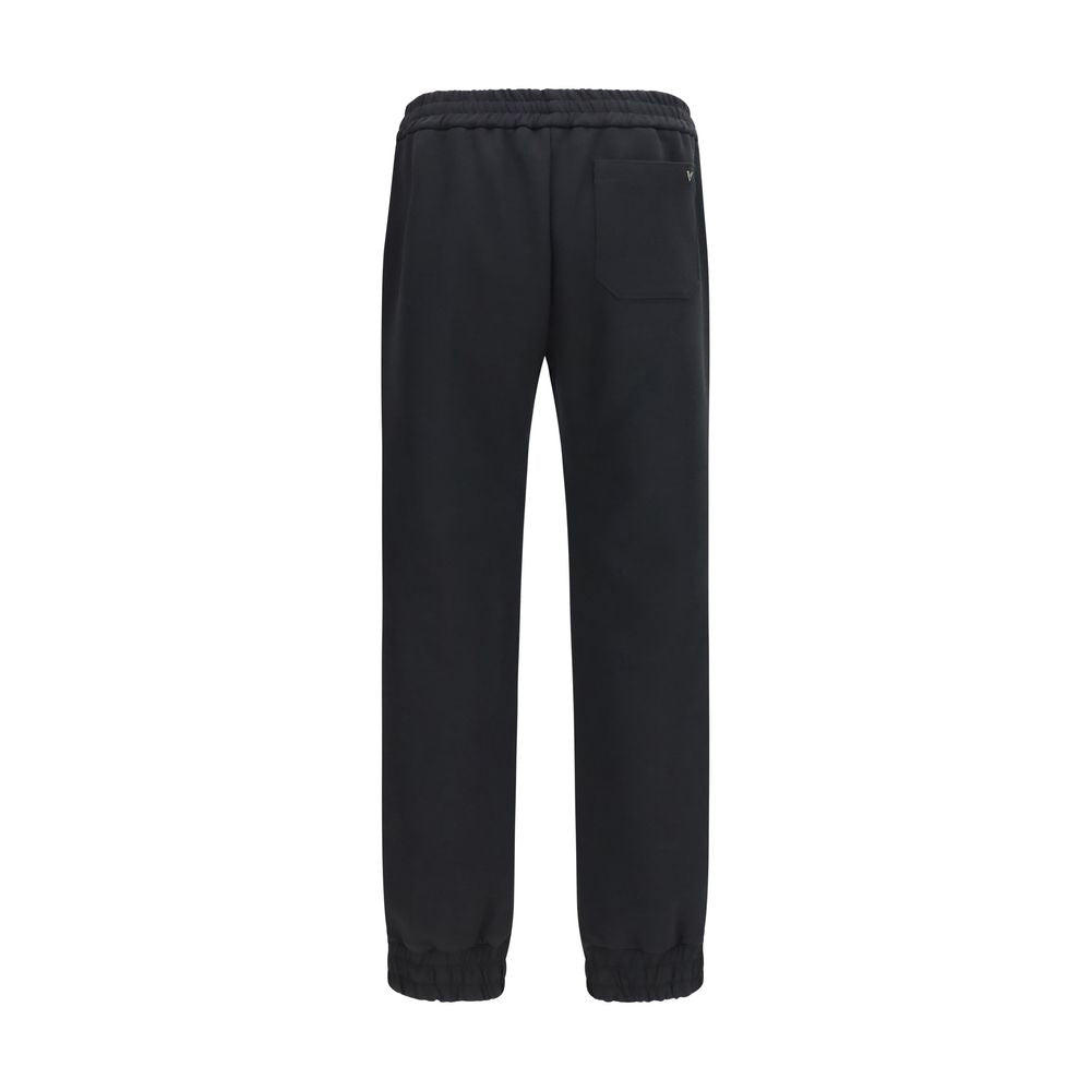 بنطلون رياضي (Joggers) قطني أسود من فالنتينو غارافاني
