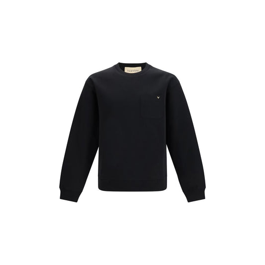 Valentino Garavani Black Cotton Sweatshirt