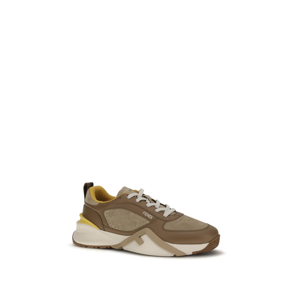 حذاء رياضي Fendi Multicolor Calf Leather Bos Taurus