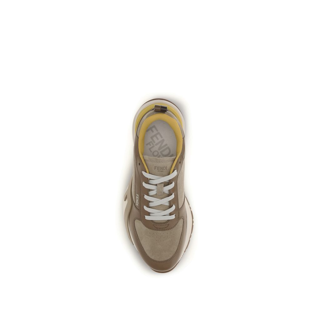 حذاء رياضي Fendi Multicolor Calf Leather Bos Taurus