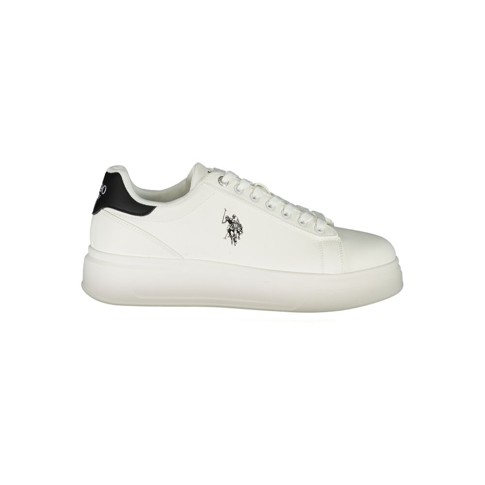 U.S. POLO ASSN. حذاء رياضي بوليستر أبيض رجالي