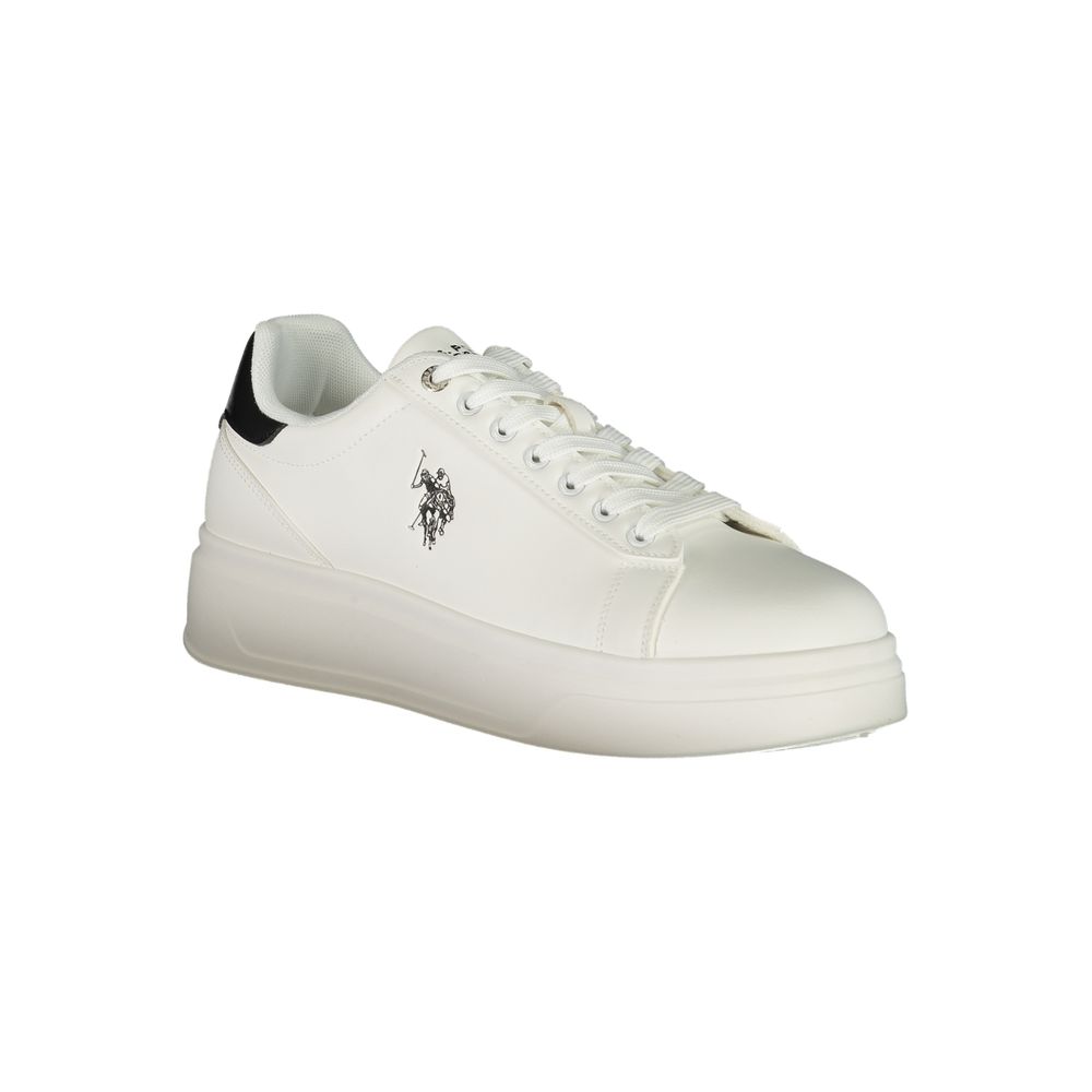 U.S. POLO ASSN. حذاء رياضي بوليستر أبيض رجالي