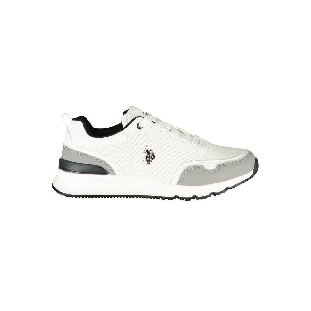 U.S. POLO ASSN. حذاء رياضي بولي يوريثان أبيض للرجال