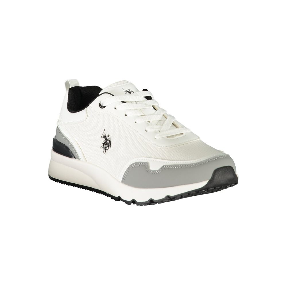 U.S. POLO ASSN. حذاء رياضي بولي يوريثان أبيض للرجال
