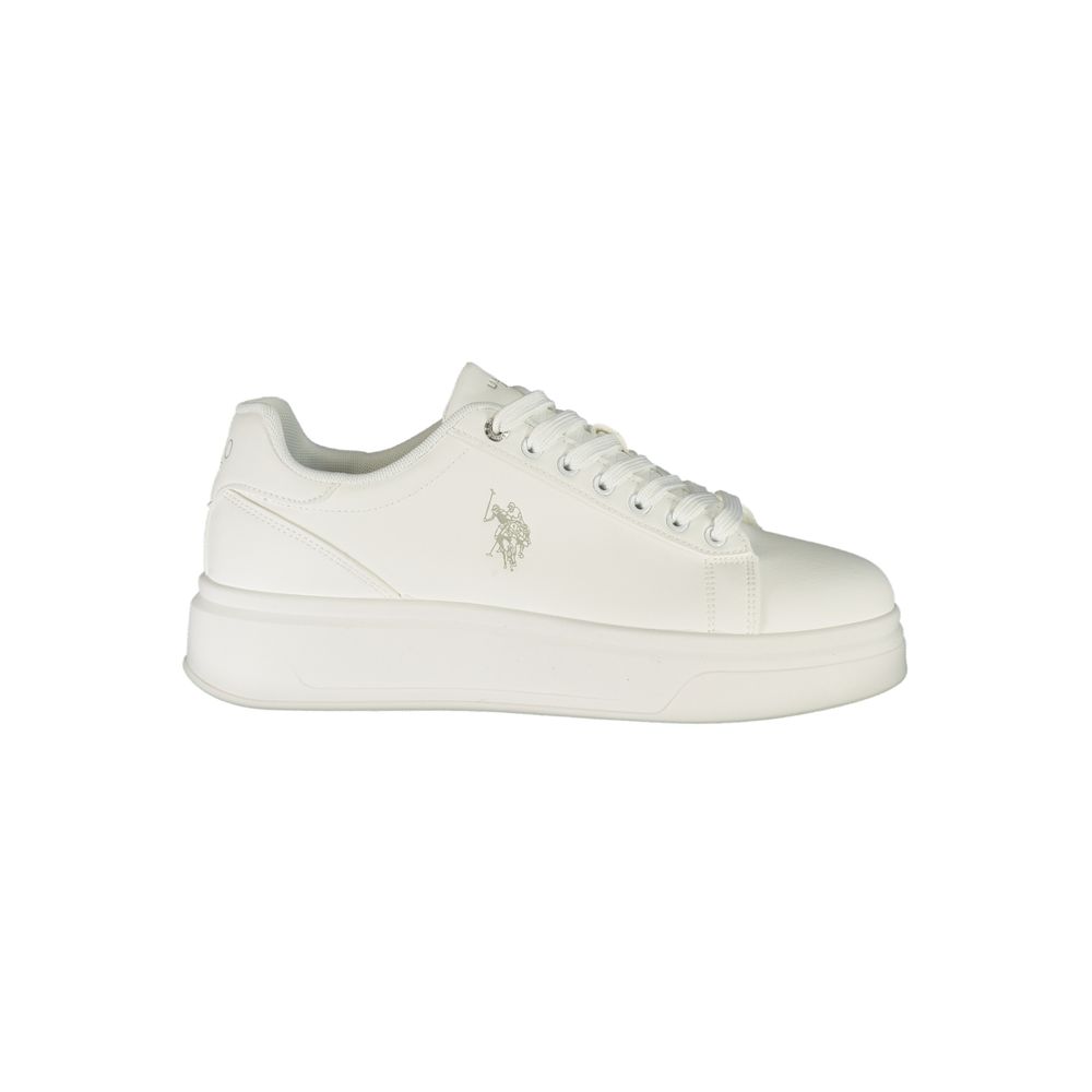 U.S. POLO ASSN. حذاء رياضي بولي يوريثان أبيض للرجال