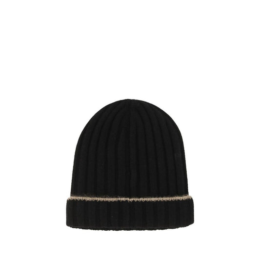 Brunello Cucinelli Black Cashmere Beanie