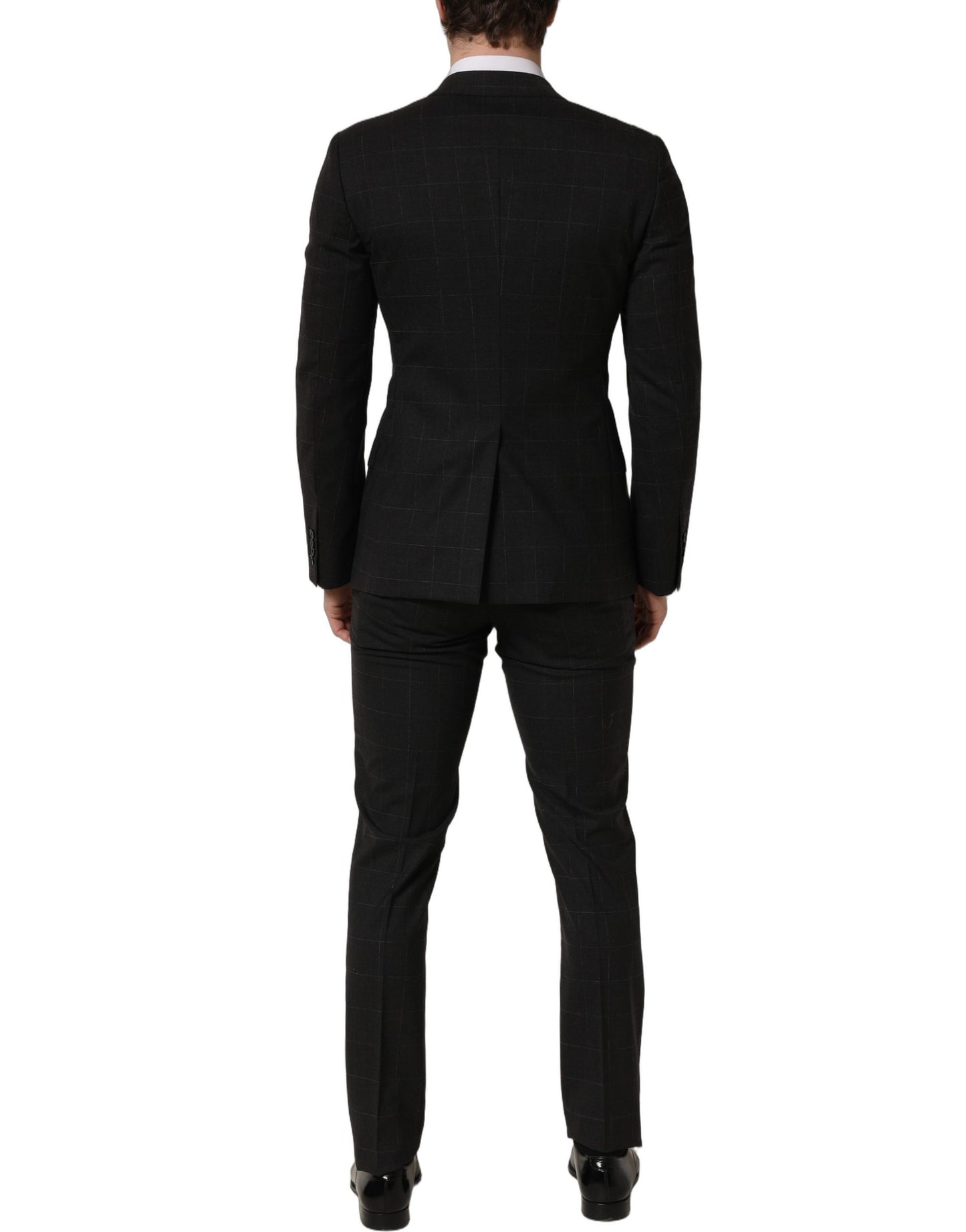 Dolce & Gabbana Dark Gray Wool Slim Fit Formal 2 Piece Men Suit