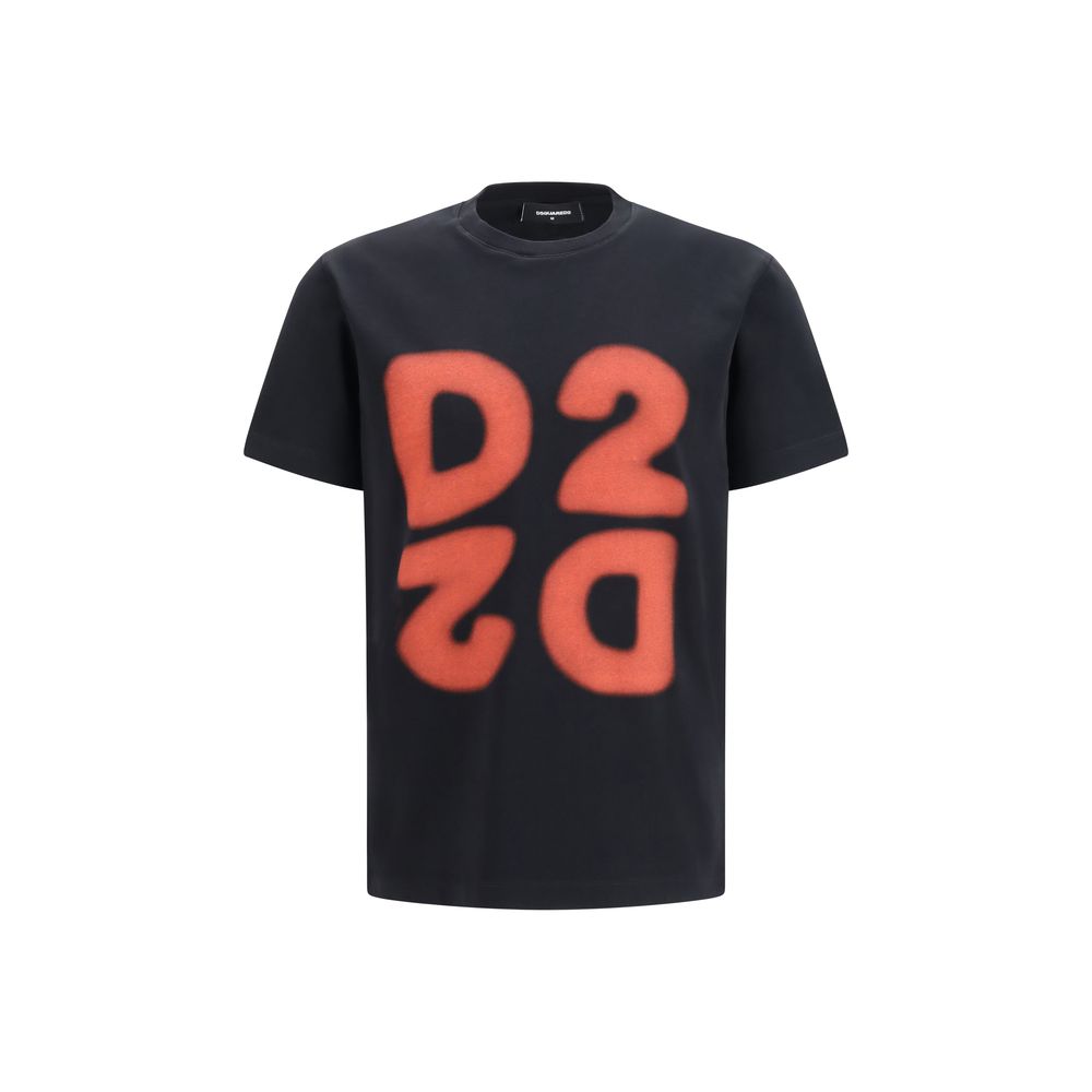 تيشيرت من القطن الأسود Dsquared²