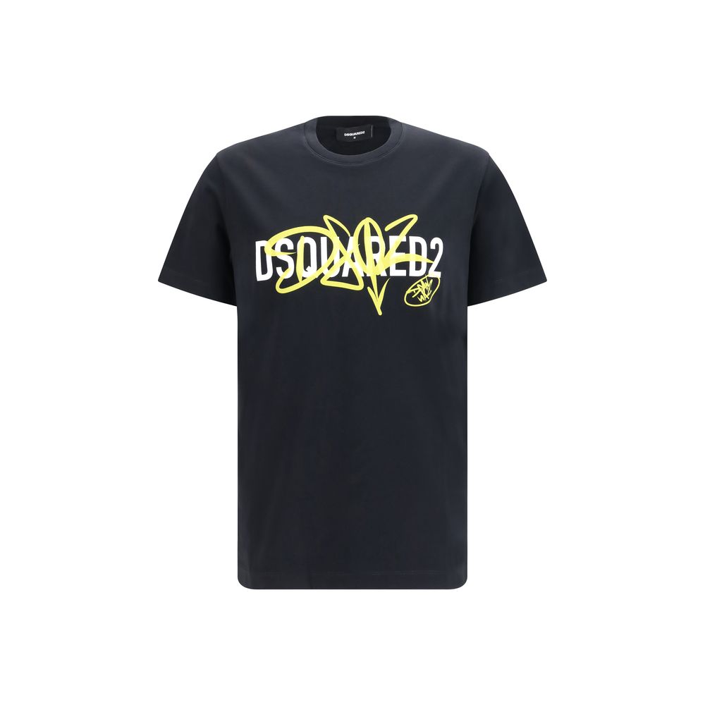 تيشيرت قطن أسود Dsquared²