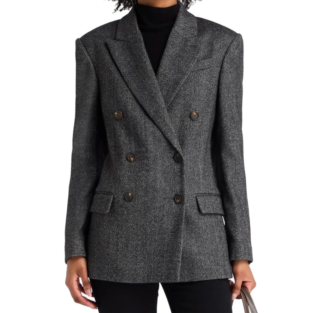 بليزر برونيلو كوتشينيلي أسود من الإيلاستين