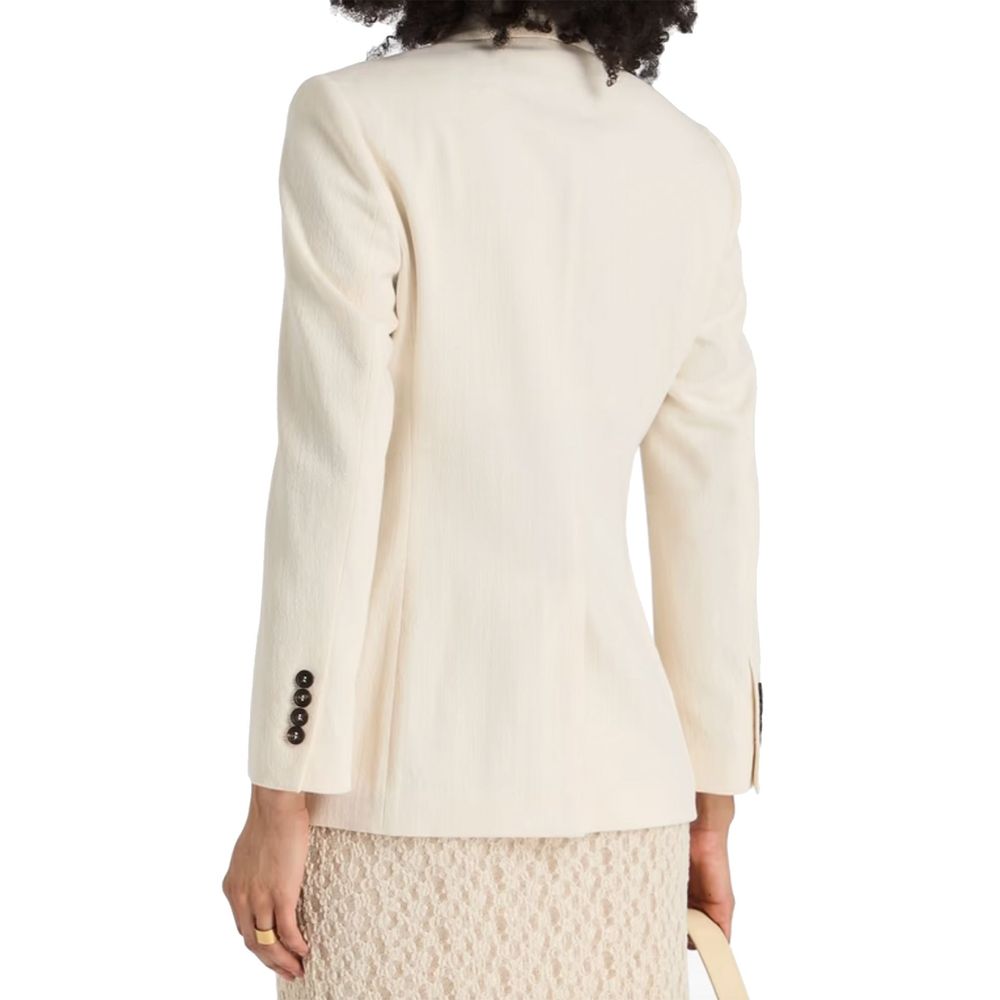 بليزر قطني أبيض من برونيلو كوتشينيلي