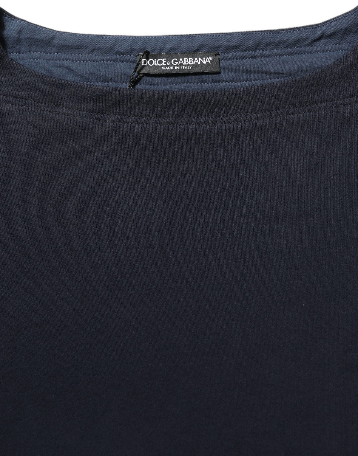 Dolce & Gabbana Dark Blue Logo Cotton Sweatshirt Sweater