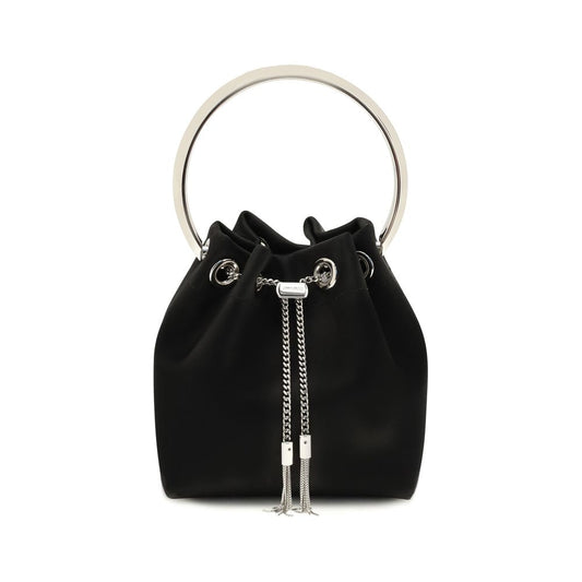 Jimmy Choo Black Silk Shoulder Bag