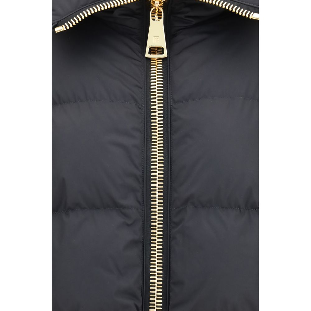 جاكيت طويل من الفيسكوز الأسود من Balmain
