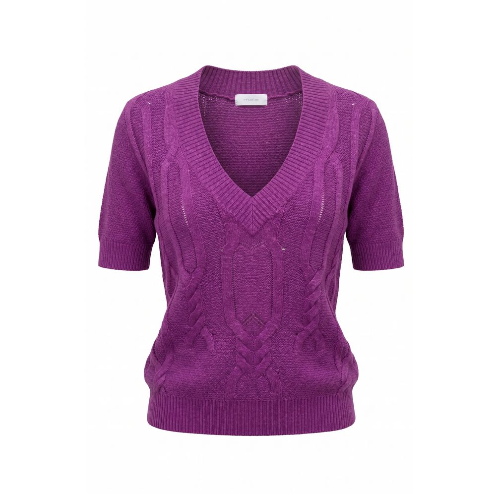 سترة نسائية من Malo Purple بمزيج الحرير
