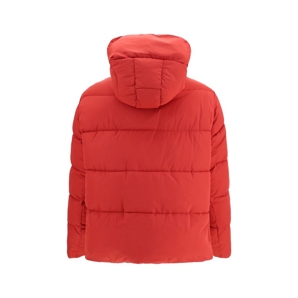 PINKO Red Nylon Full-Length Jacket