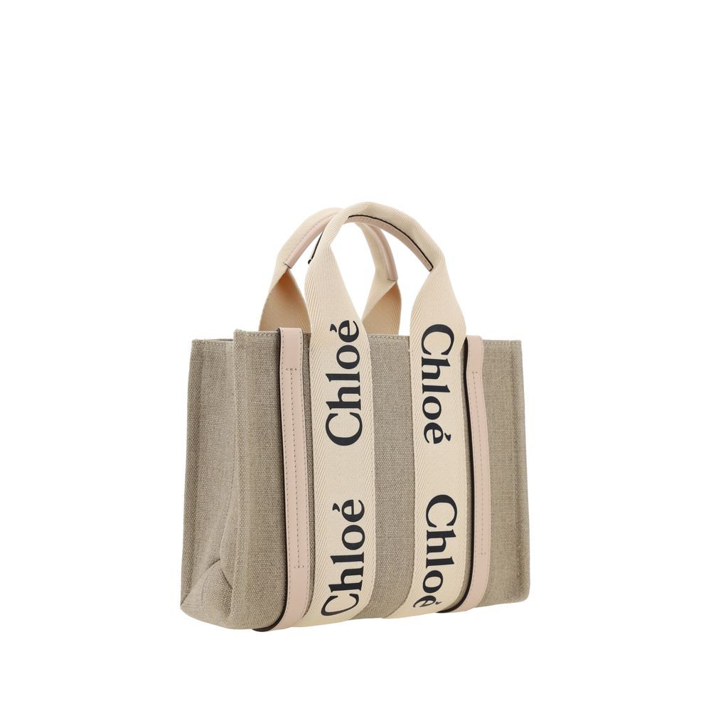 Chloé Brown Canvas Handbag