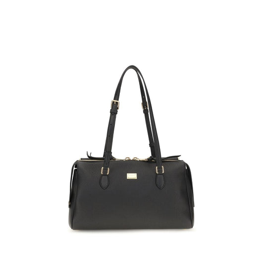 Dolce & Gabbana Black Calf Leather Bos Taurus Handbag