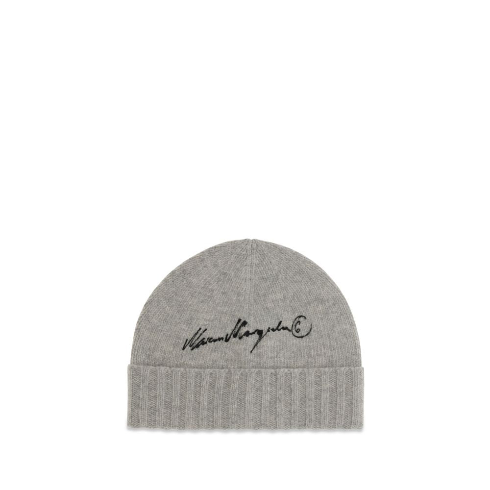 قبعة MM6 Gray Wool Oves Aries Beanie