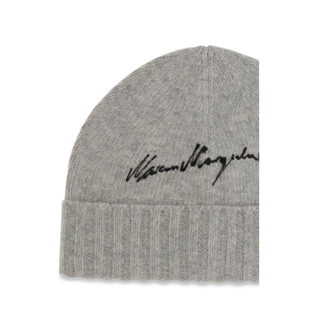 قبعة MM6 Gray Wool Oves Aries Beanie